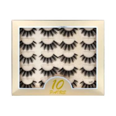 Imagem de Cílios Postiços Dramáticos E Volumosos 3D De Mink Sintético, 3/10 Pare