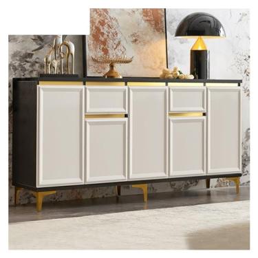 Imagem de Armário buffet aparador moderno minimalista armário de armazenamento de cozinha armário de vinho sala de estar armário lateral armário de chá armário de preparação aparador (170 * 40 * 85 cm)