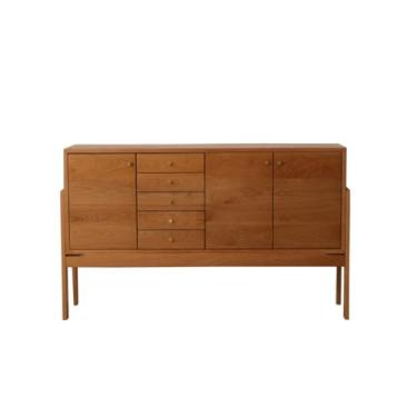 Imagem de Armário de buffet simples moderno aparador de madeira de cerejeira armário de armazenamento doméstico armário de armazenamento buffet de cozinha (M: 150 * 40 * 90 cm)