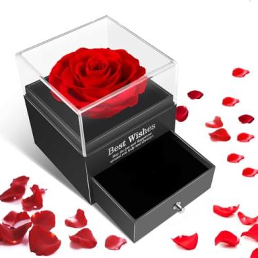 Imagem de Rosa Eterna, Caixa Rosa Eterna, Caixa de Presente de Joias Flor de Rosa, Mulher, Feminino,Presente para Mãe, Dia dos Namorados Feminino, Rosa Imortal