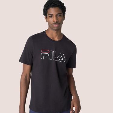 Imagem de Camiseta Casual Adulto Fila Letter Outline Masculina-Masculino