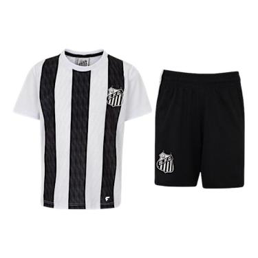 Imagem de Kit Camisa e Calção Braziline Mini Craque Santos Infantil-Unissex