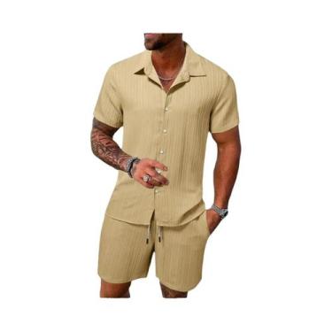 Imagem de Diário básico moda simples retro sólido listrado verão masculino casua
