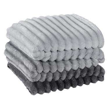 Imagem de Cobertor Galaxy Queen Manta Ultrasoft Alto Relevo Degradê Super Macia - Grafito - Cinza