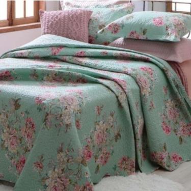Imagem de Kit Cobre Leito Colcha Daily Casal 3 Peças Dupla Face Estampado - Floral 57 - 100% Poliéster