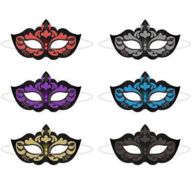 Imagem de Masquerade Masquerade, papel brilhante, design veneziano, conjunto de 