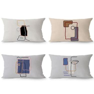 Imagem de Conjunto de fronhas abstrato, geométrico, minimalista, moderno, art dé
