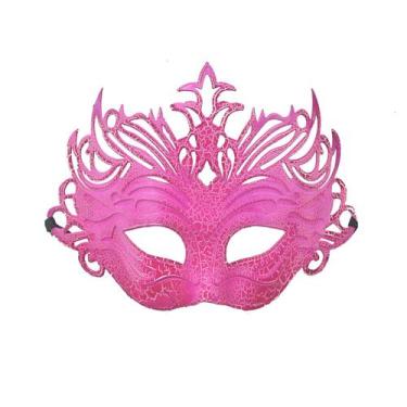 Imagem de Máscara de cosplay, coroa rosa, fantasia de Halloween, adereços, festa