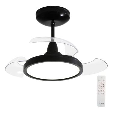 Imagem de Ventilador Teto Preto 70cm Controle Remoto Bivolt - Aliseu