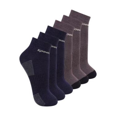 Imagem de Kit com 6 Pares de Meias Cano Curto Speedo 8034 Colorido, Azul marinho