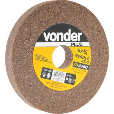 Imagem de Rebolo Reto 6" x 3/4" Grão 36 Marrom Vonder Plus OstenVonder