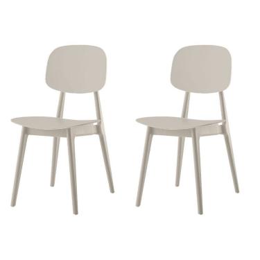 Imagem de Kit 2 Cadeiras Vegas Cátia Fratini em Polipropileno Cor Cinza