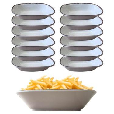 Imagem de 12 Travessas Bowl Em Melamina Para Servir Cozinha 700ml - Bellagio