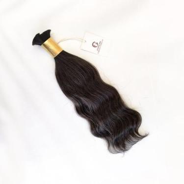 Imagem de Cabelo Humano Ondulado Castanho Escuro - 45cm 50 Gramas - Central dos 