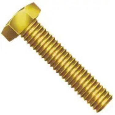 Imagem de Kit 10 Parafuso Sextavado Latão 1/4x3/4 Ri Unc - FERRARI PARAFUSOS