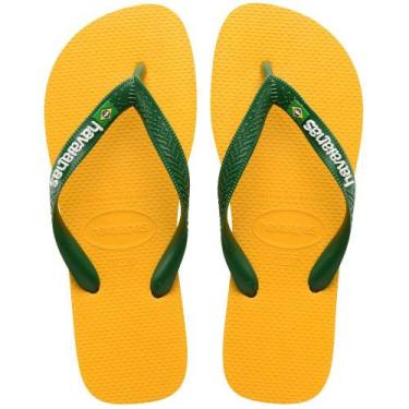Imagem de Chinelo Adulto Havaianas Brasil Logo Amarelo - 4110850, 33/34, Amarelo