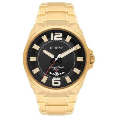 Imagem de Relógio ORIENT masculino dourado preto MGSS1157 P2KX