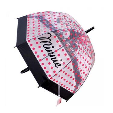 Imagem de Guarda Chuva Transparente Infantil Minnie - Disney - Minas de Presente