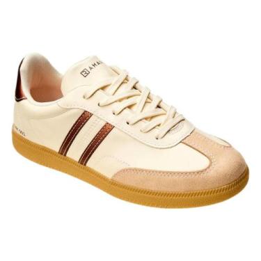 Imagem de Tênis ramarim feminino retro snk001 2462201, Branco off, Nude, Bronze,