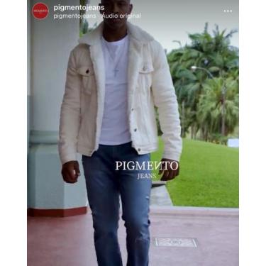 Imagem de Jaqueta Masculina Sarja Forrada Pelo Quente Off White - Pigmento Jeans