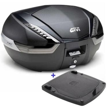 Imagem de Baú 47L Givi Monokey V47nnt Tampo Abs Carbon E Lente Fumê + Base E250 