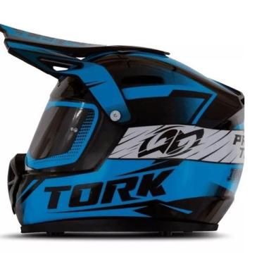 Imagem de Cofre Pro Tork Mini Capacete Factory Edition Cross Azul