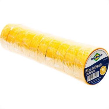 Imagem de Fita Isolante Brasfort 10M X 19Mm Amarela 8646 - Kit C/10