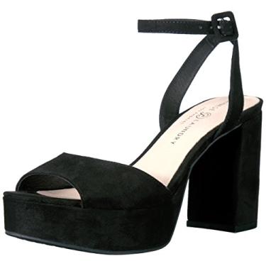 Imagem de Chinese Laundry Sandália feminina de salto Theresa, Camurça preta, 36