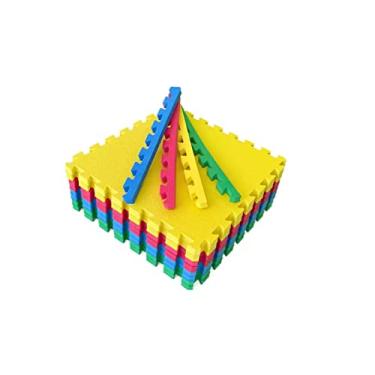 Imagem de Kit 12 Tapetes Tatames Coloridos Eva 50 X 50 X 1cm 10mm C/ Borda