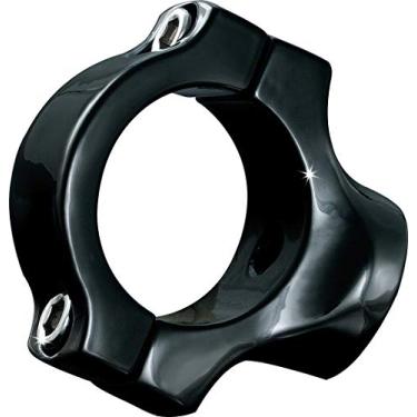Imagem de Acessório de motocicleta Kuryakyn 3121: Suporte lateral para placa de licença para motocicletas Harley-Davidson, Yamaha ou aplicações personalizadas com braços oscilantes de 3,8 cm de diâmetro, preto brilhante