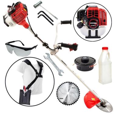 Imagem de Roçadeira Lateral Plus Kawashima KW420L 42cc 2T Para Uso Intensivo na Limpeza e Manutenção de Áreas Verdes em Fazendas e Grandes Propriedades Rurais