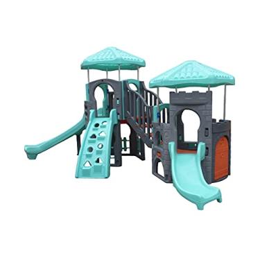 Imagem de Playground Aqua Spring Freso em Plástico Resistente com Escalada e Escorregador Infantil Curvo