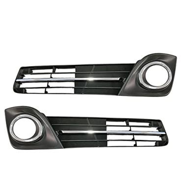Imagem de JESYMBX 1 par esquerdo e direito (motorista e passageiro) cromado dianteiro farol de neblina guarnição da tampa do quadro guarnição da tampa da moldura para Toyota Camry SE Sport 2012-2014 5212706290 5212806290