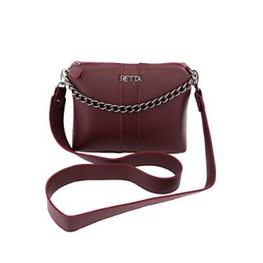 Imagem de Bolsa Retta Kiara Transversal Pequena Preta (Vinho)