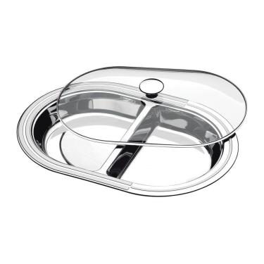 Imagem de Travessa Ciclo C/ 2 Divisões E Tampa De Vidro - Tramontina