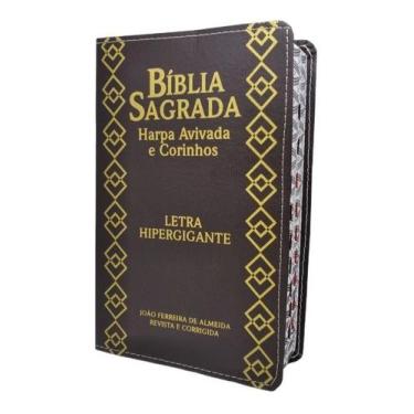 Imagem de Bíblia Sagrada Evangélica Lt Hipergigante Harpa  Coros Edição Promessa