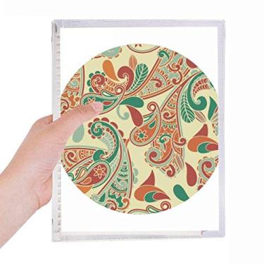 Imagem de Caderno de folhas de flores com estampa abstrata de folhas soltas diário recarregável