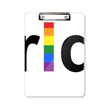 Imagem de LGBT Rainbow Gay Lésbica Transgênero Pasta Prancheta para Escrita Placa de Apoio A4