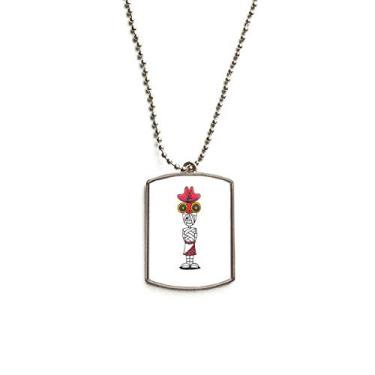 Imagem de Egito Múmia Horus Chapéu de Peixe Dourado Corrente de Aço Inoxidável Pingente Colar para Animais de Estimação