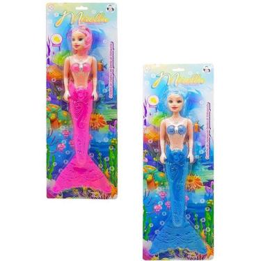 Imagem de Kit 2 Bonecas Sereia Brinquedo Com Luz 48Cm Grande Meninas