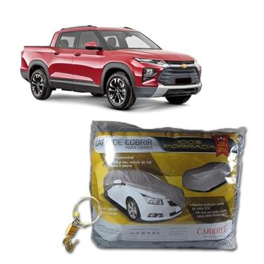 Imagem de Capa Protetora para cobrir carros compatível Chevrolet Montana 2023 com cadeado (XG304)