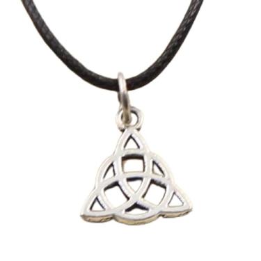 Imagem de EDCRFV Colar Talismã Pingente Feminino Couro Preto Couro Presente Amizade