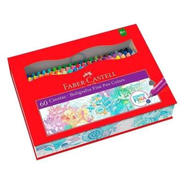 Imagem de Kit Caneta Fine Pen Colors FPBES60ZF 60 Cores - Faber Castell