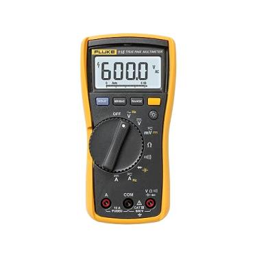 Imagem de Fluke Multímetro digital 115, mede tensão CA/CC até 600 V e corrente de 10 A, mede resistência, continuidade, frequência e capacitância, inclui bateria, coldre e cabo de teste isolado de PVC de 4 mm