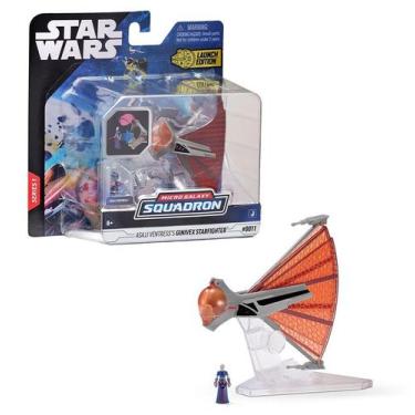 Imagem de Micro Figura Star Wars Asajj Ventress's Com Nave Ginivex Starfighter M