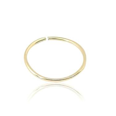 Imagem de Piercing Argola Ouro 18k Maciço 8mm Liso ou Pedra Daith - MPJoias, Arg