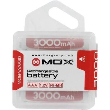 Imagem de Pilha Mox AAA Recarregavel 3000MAH com 4 Unidades