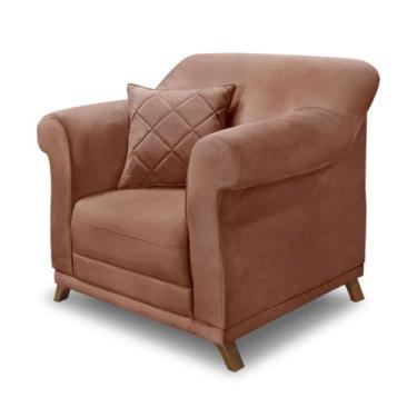 Imagem de Poltrona Decorativa Estofada Sala Quarto Escritório Leitura Fiorela - 