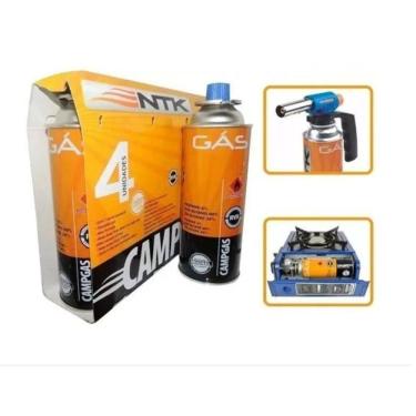 Imagem de Gás Refil Lata Para Maçarico Fogareiro Butano Propano 227g