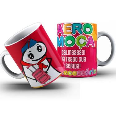 Imagem de Caneca profissões flork aeromoça - LiveSub